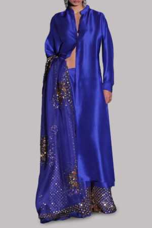 Surf The Web Embellished Raw Silk Set