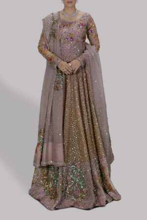 Silver Gray Embellished Lehenga Choli Set