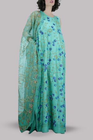 Malachite Green Embellished Maxi Set