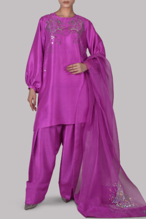 Byzantium Embellished Raw Silk Set