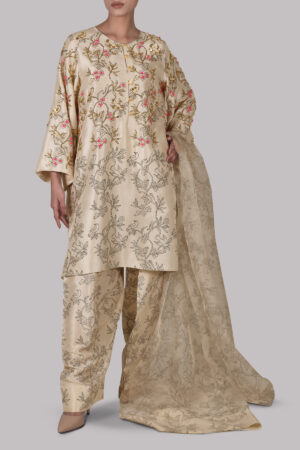 Rugby Tan Embellished Block Printed Set