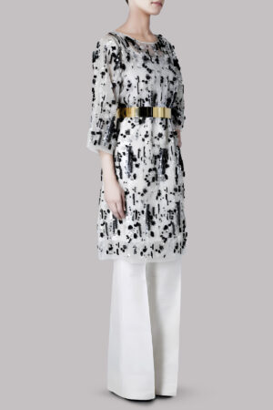 White Embellished Organza Set