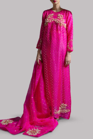 Beetroot Purple Embellished Maxi Set